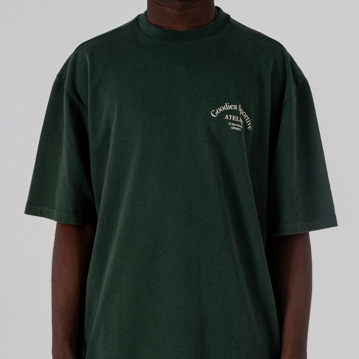 Premium Green Tee Stone Wash Green