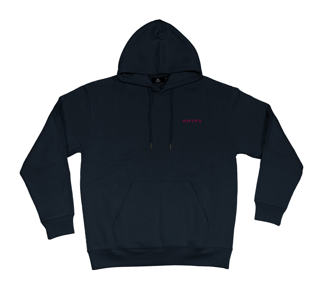 Nnsns Embroidered Hooded Sweater Nnsns E Navy/Burgundy - The Road 1380