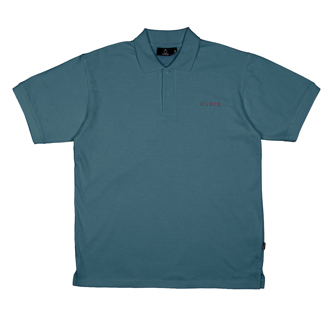 Nnsns Embroidered Polo Nnsns Embroidere Slate/Burgundy