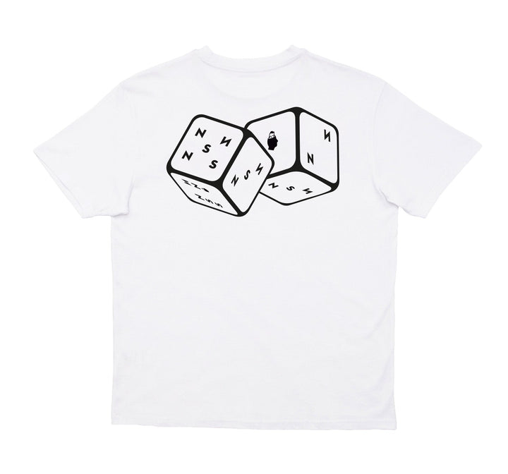 Double Dice Flock Tee Double Dice Flock Tee White