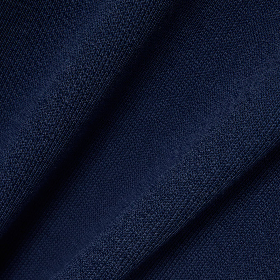 Sweatshirt Zippé Interlock Col Montant Navy Blue