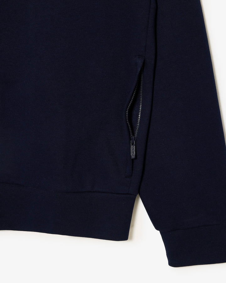 Sweatshirt Zippé Molleton Col Montant 1hs1 (col:16 Navy Blue