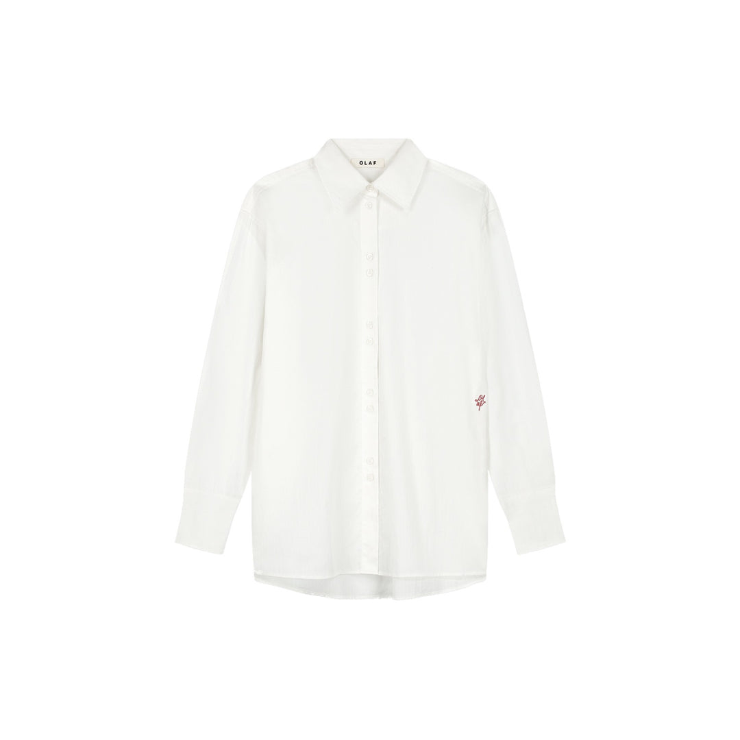 Striped Oversized Shirt Optical White