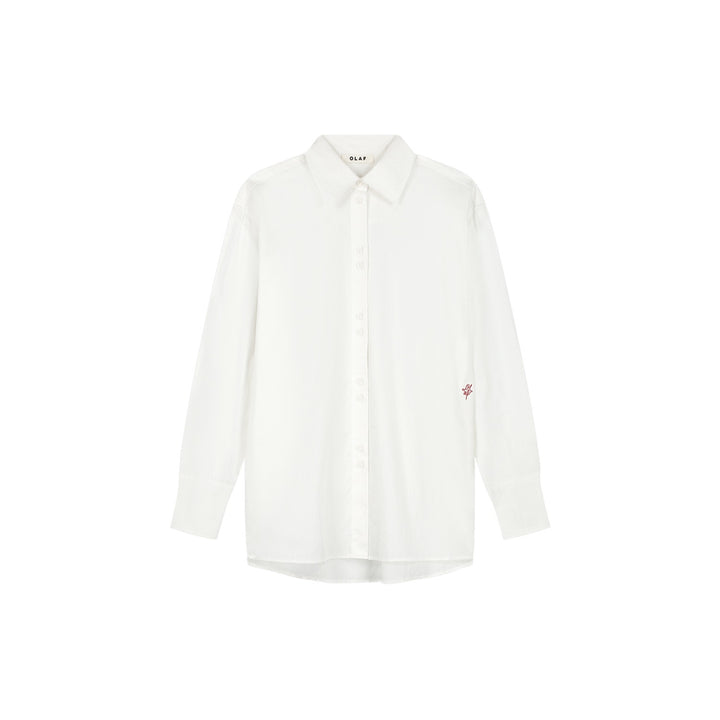 Striped Oversized Shirt Optical White