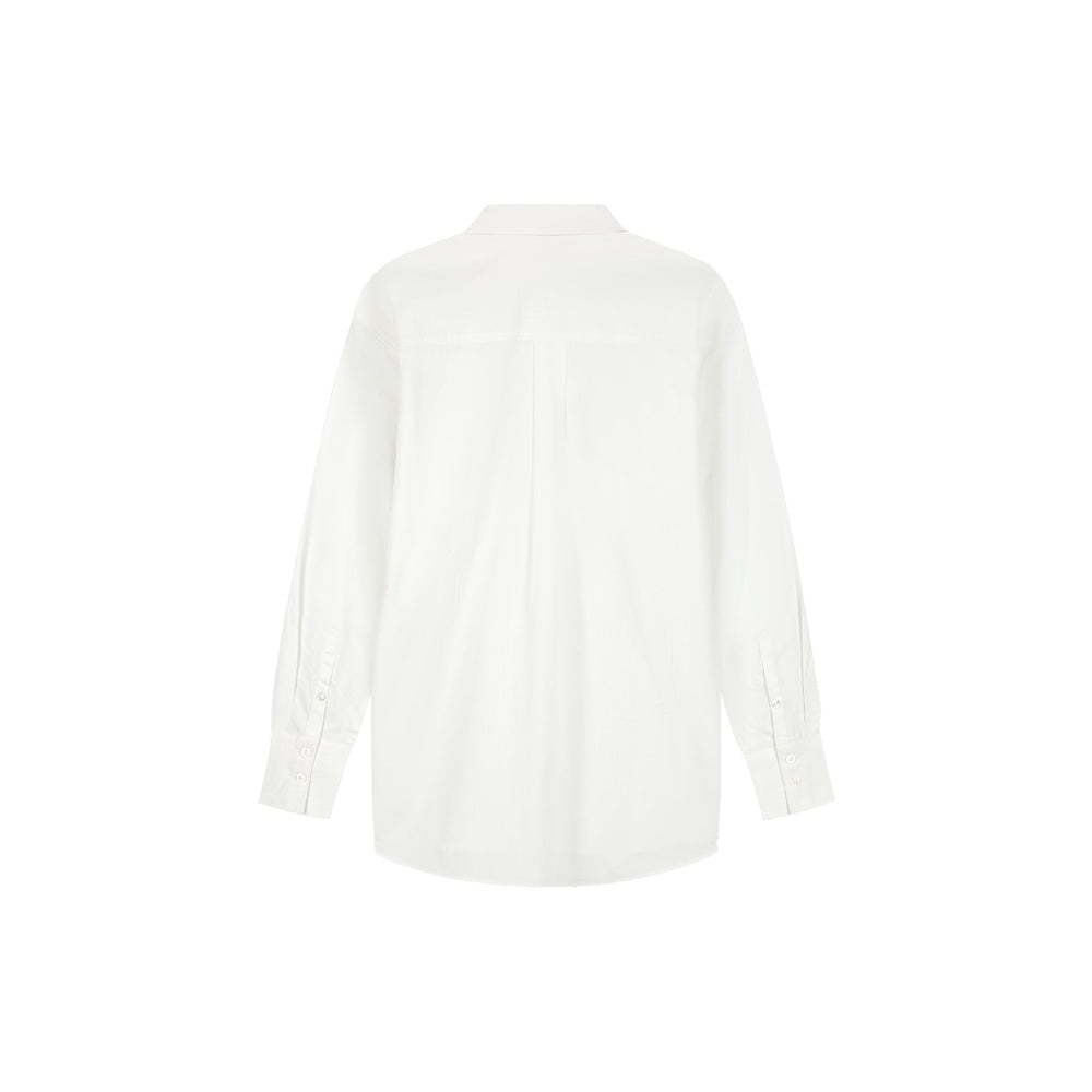 Striped Oversized Shirt Optical White