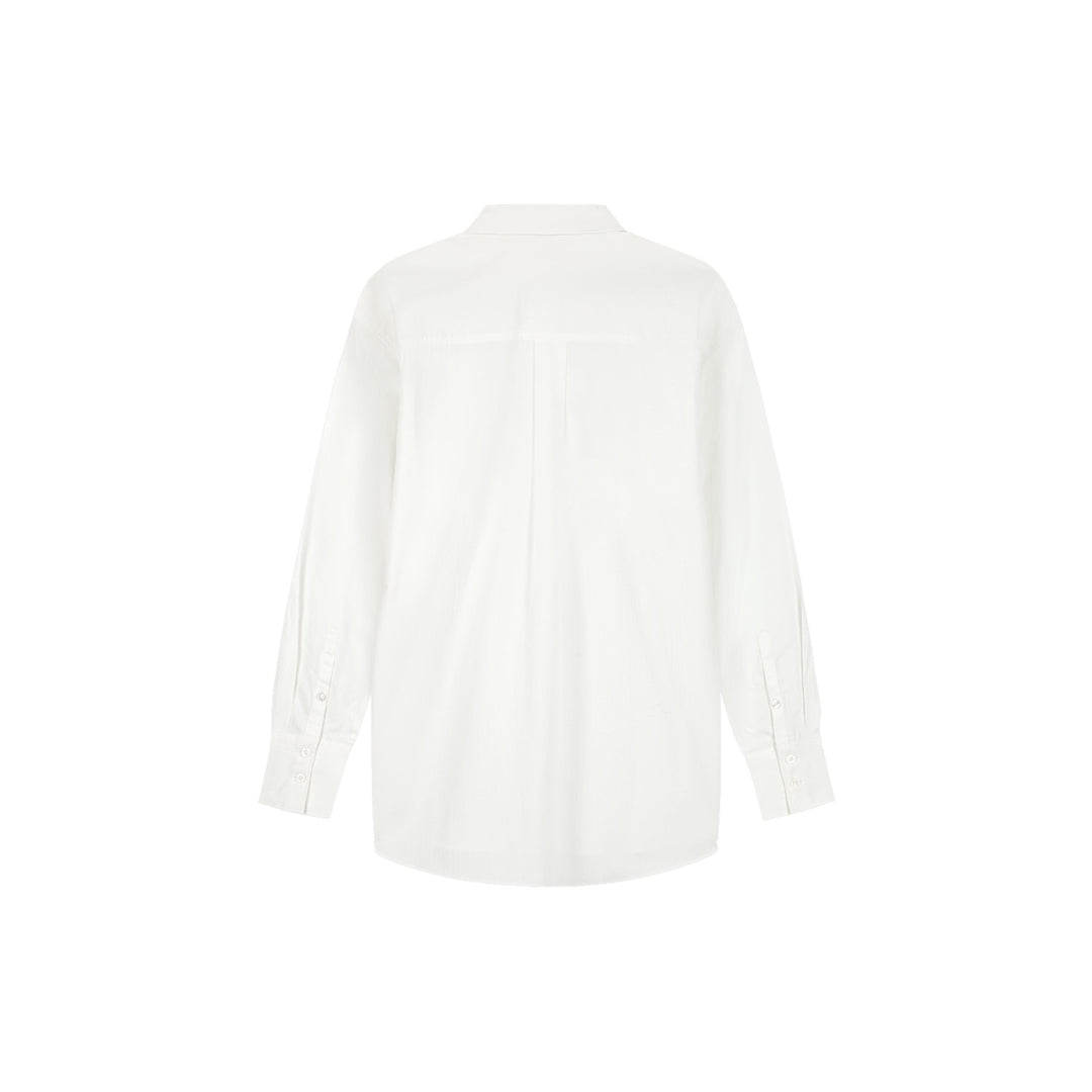 Striped Oversized Shirt Optical White