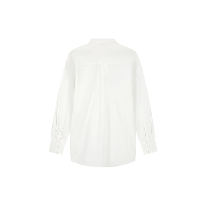 Striped Oversized Shirt Optical White