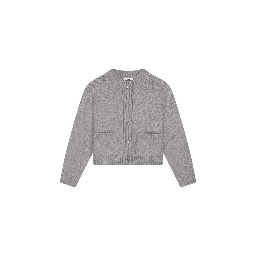 Wool Knitted Cardigan Sharkskin