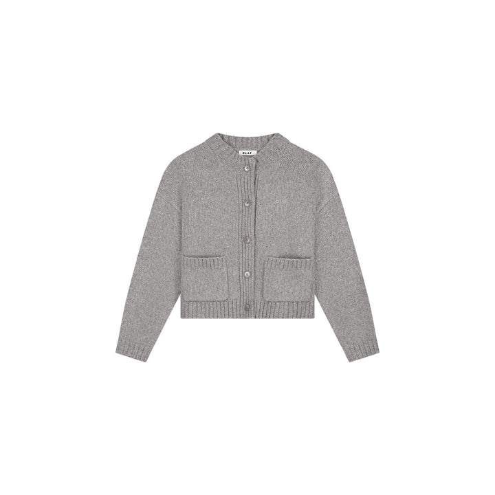 Wool Knitted Cardigan Sharkskin