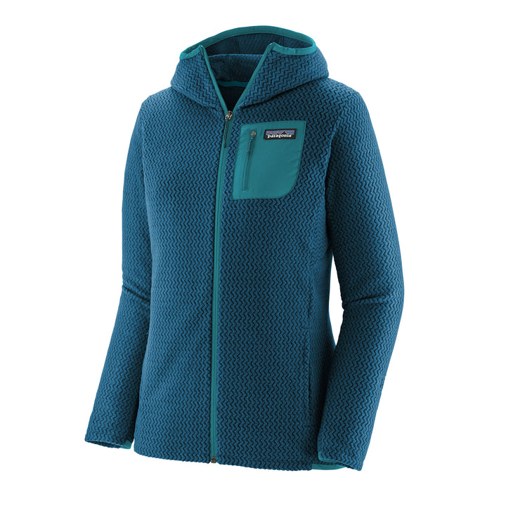W's R1 Air Full-zip Hoody Lagom Blue