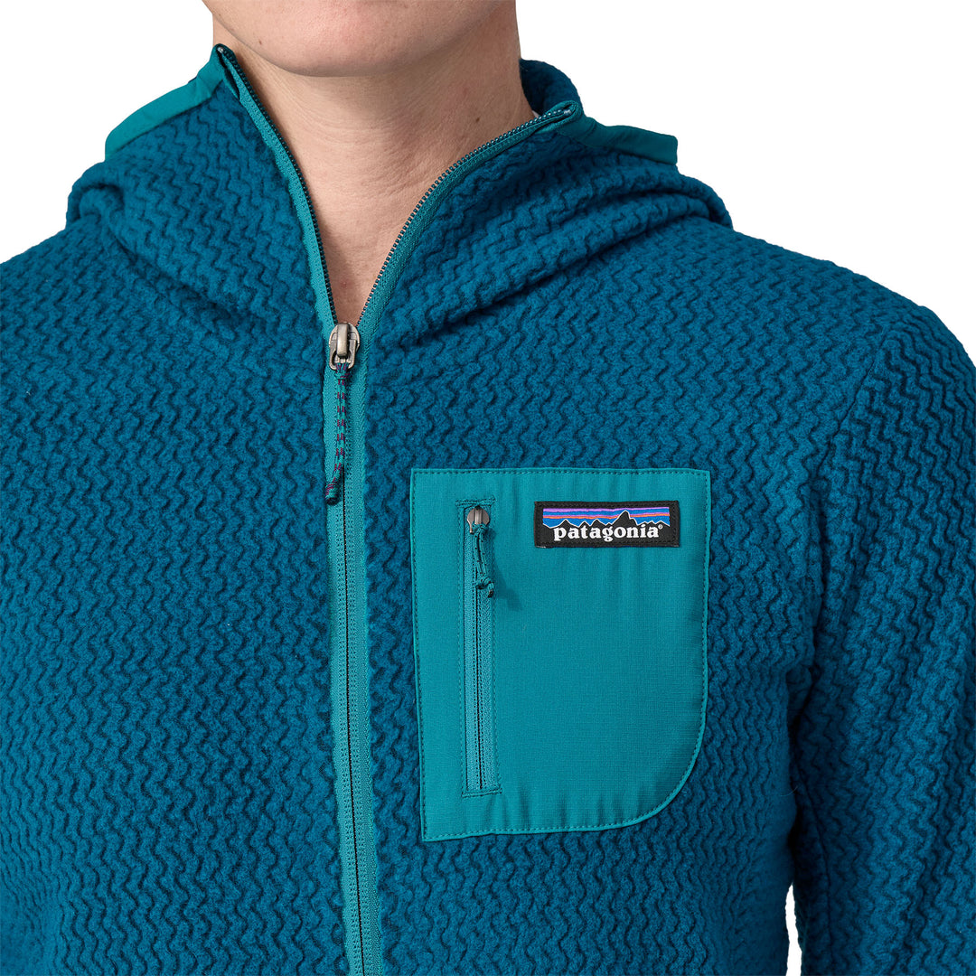 W's R1 Air Full-zip Hoody Lagom Blue