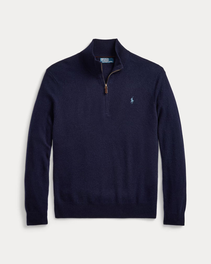 Wool Quarter-zip Jumper Hunter Navy