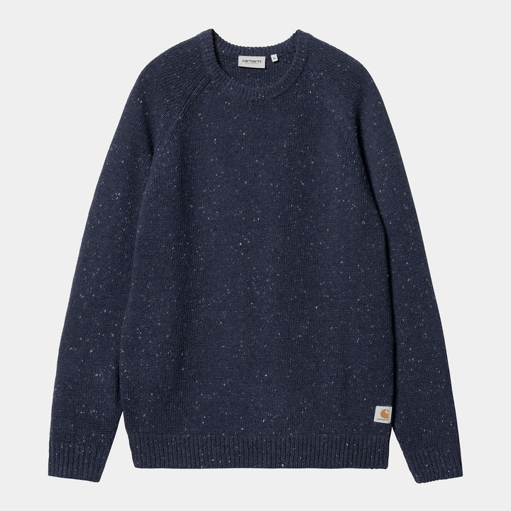 Anglistic Sweater Speckled Air Force Blue