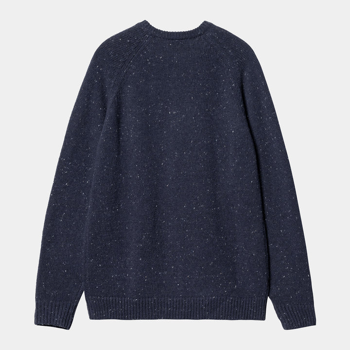 Anglistic Sweater Speckled Air Force Blue