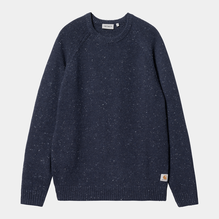 Anglistic Sweater Speckled Air Force Blue