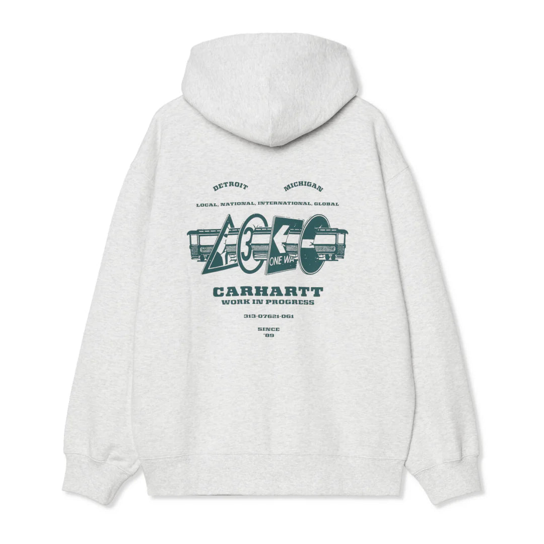 Hooded Runaway Sweat Jacket Ash Heather / Malachite / Stone Washe