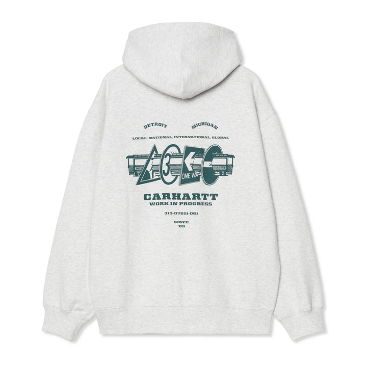 Hooded Runaway Sweat Jacket Ash Heather / Malachite / Stone Washe