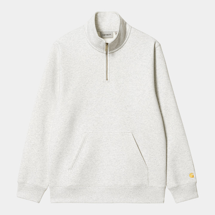 Chase Neck Zip Sweat Ash Heather / Gold