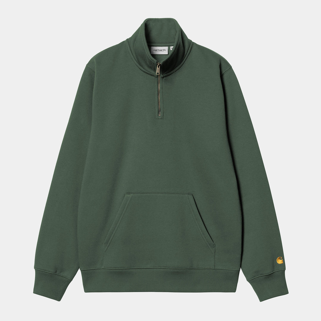 Chase Neck Zip Sweat Sycamore Tree / Gold