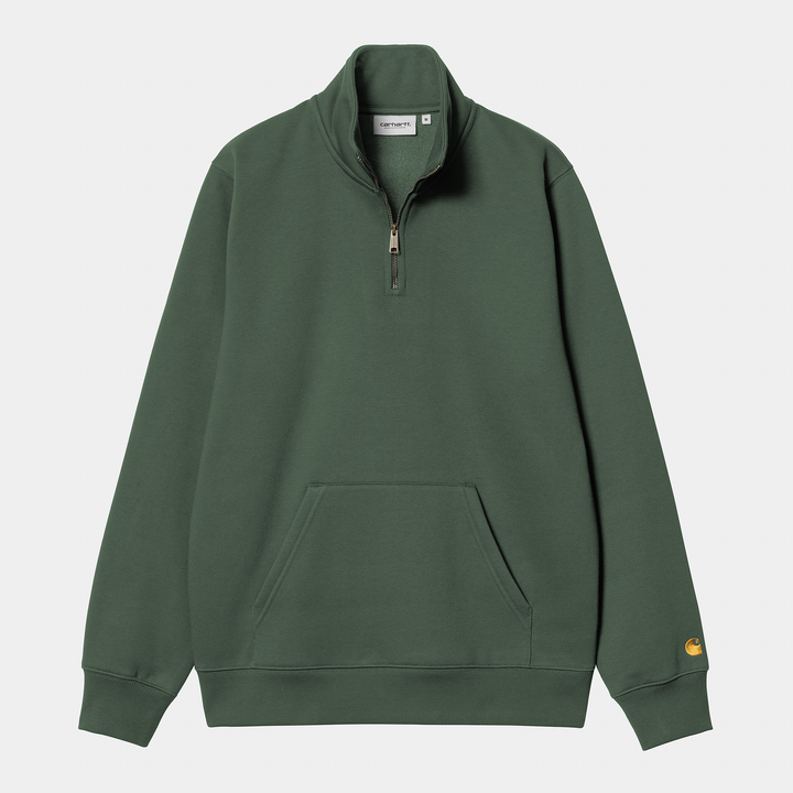 Chase Neck Zip Sweat Sycamore Tree / Gold