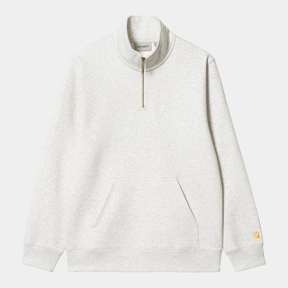 Chase Neck Zip Sweat Ash Heather / Gold - The Road 1380