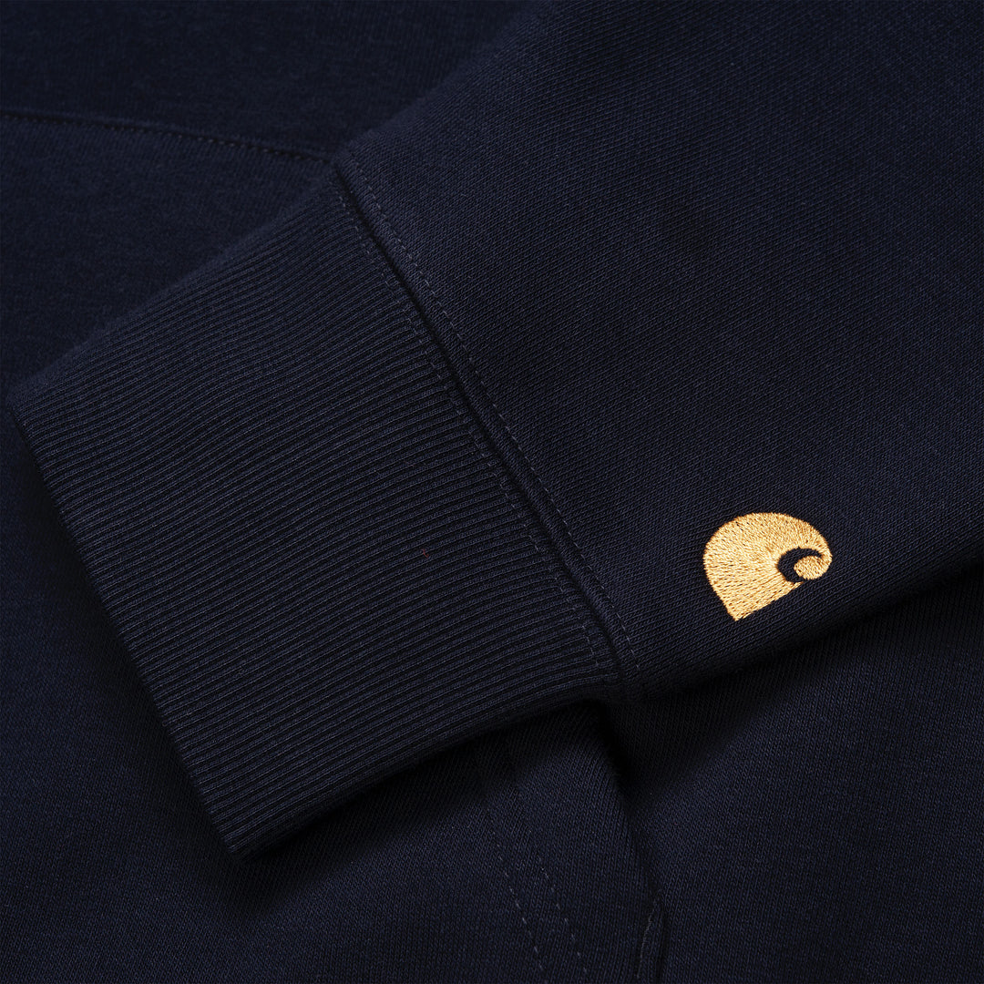 Chase Neck Zip Sweat Dark Navy / Gold