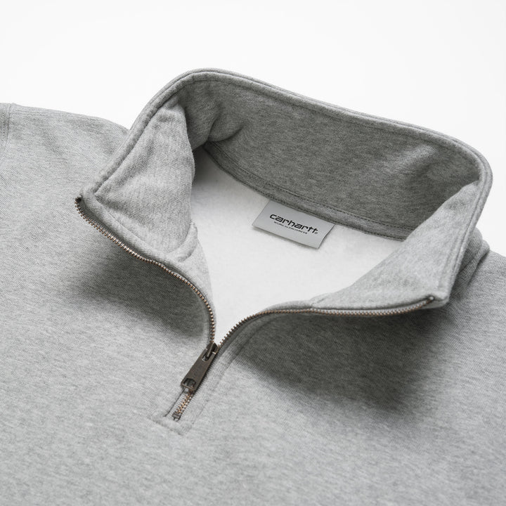 Chase Neck Zip Sweat Grey Heather / Gold