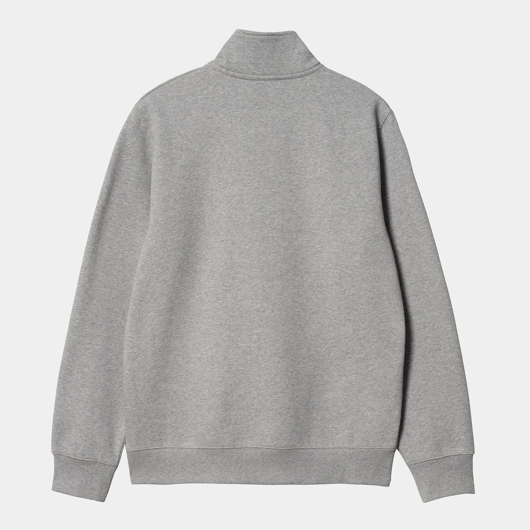 Chase Neck Zip Sweat Grey Heather / Gold