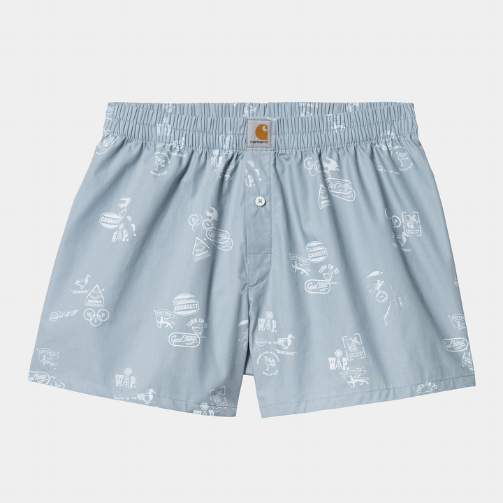 Cotton Boxer Stamp Print, Misty Sky