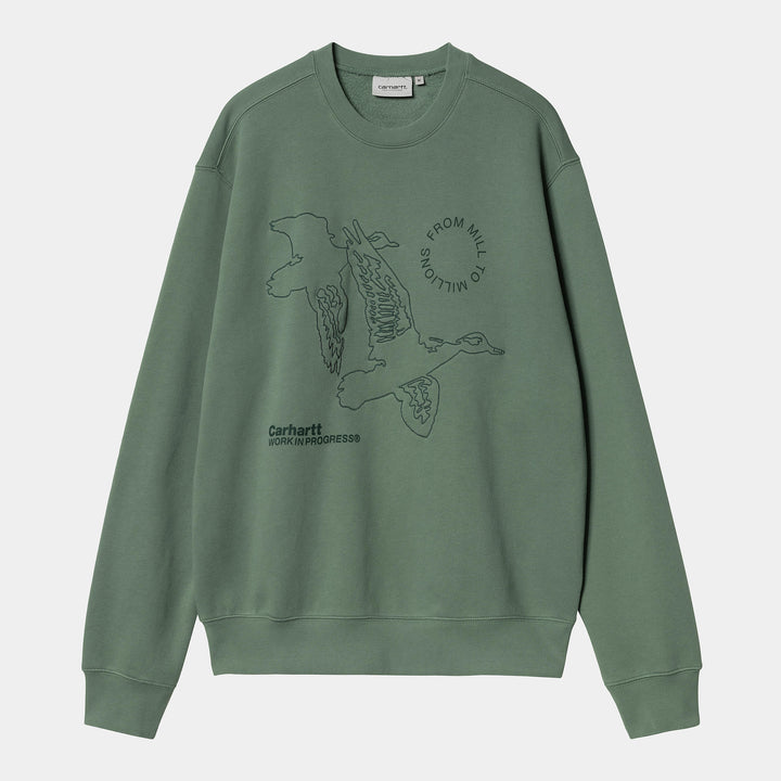 Flying Ducks Sweat Duck Green