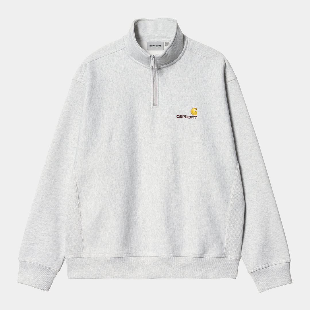 Half Zip American Script Sweat Ash Heather