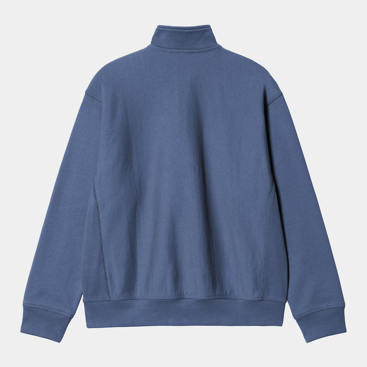 Half Zip American Script Sweat Blue Iris
