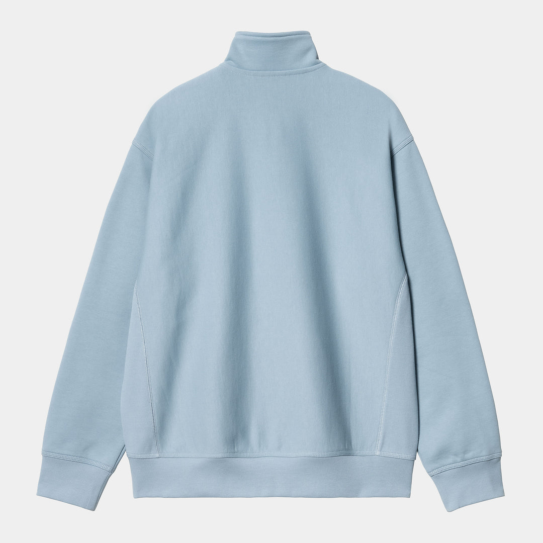 Half Zip American Script Sweat Frosted Blue / ---