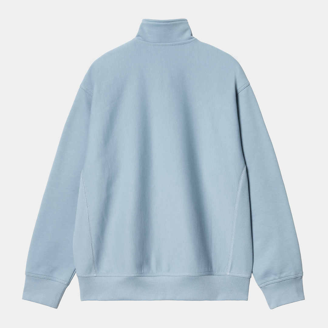 Half Zip American Script Sweat Frosted Blue / ---