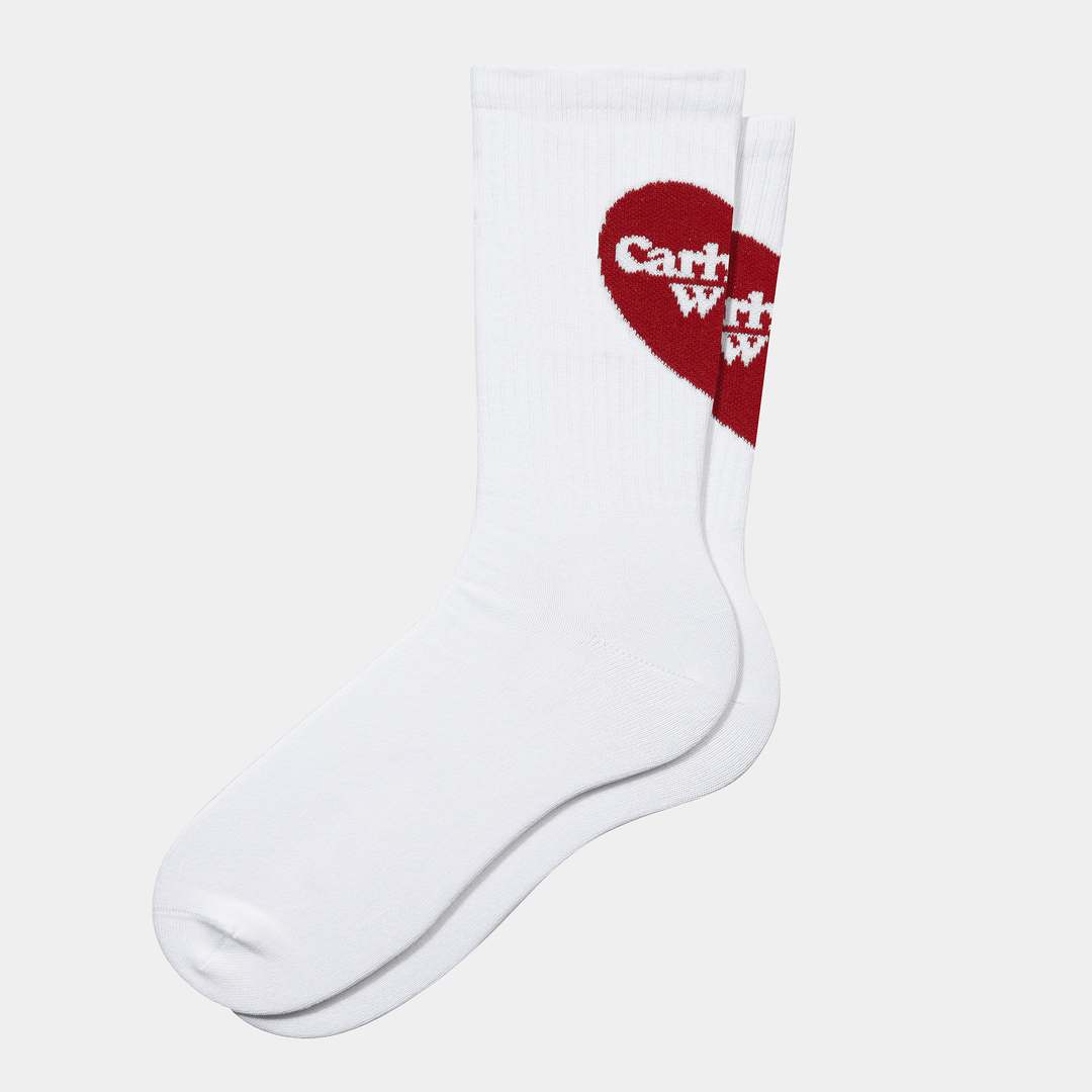 Heart Socks White