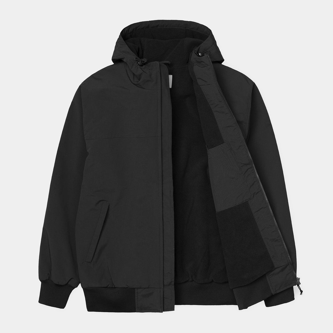 Hooded Sail Jacket Black / White