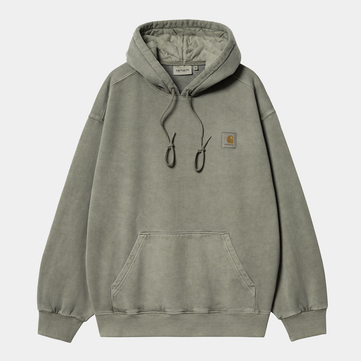 Hooded Vista Sweat Smoke Green Garment Dyed