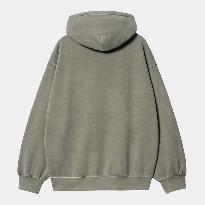 Hooded Vista Sweat Smoke Green Garment Dyed