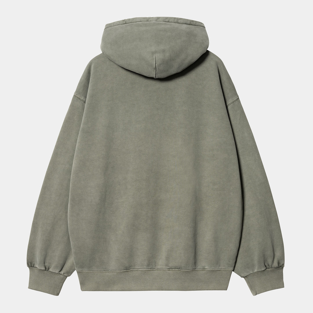 Hooded Vista Sweat Smoke Green Garment Dyed