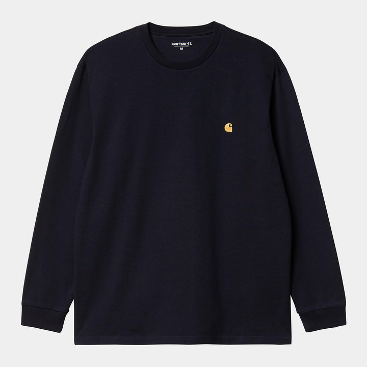 L/S Chase T-shirt Dark Navy / Gold - The Road 1380
