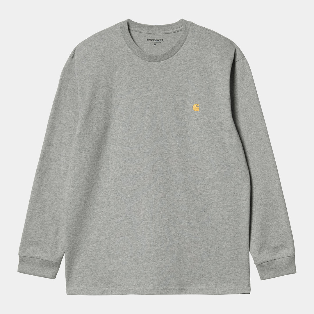 L/S Chase T-shirt Grey Heather / Gold - The Road 1380