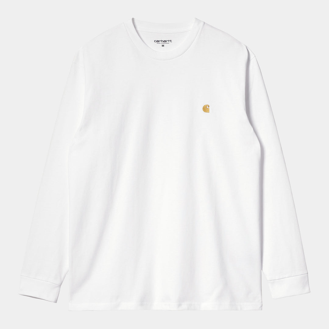 L/S Chase T-shirt White / Gold