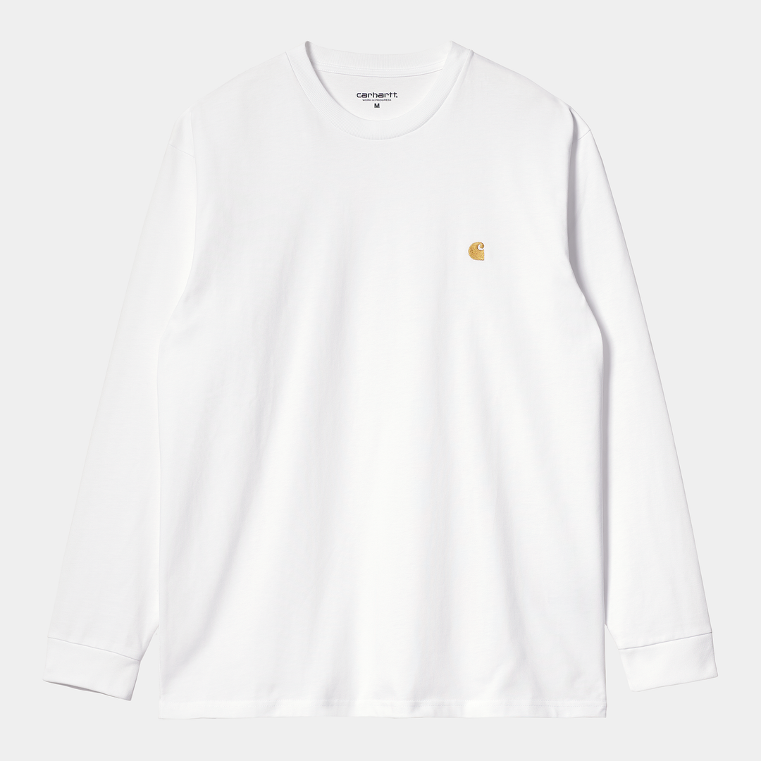 L/S Chase T-shirt White / Gold