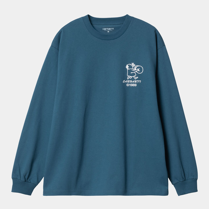 L/S Delicious Frequencies T-s Prussian Blue