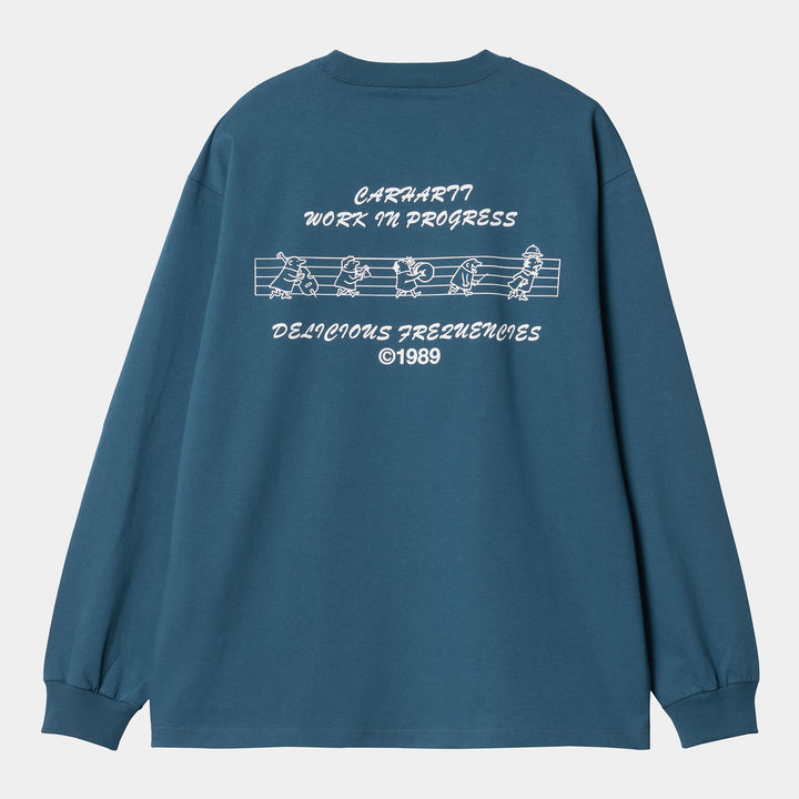 L/S Delicious Frequencies T-s Prussian Blue