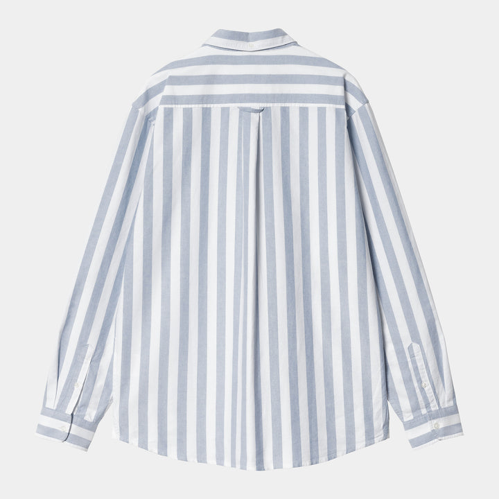 L/S Dillion Shirt Dillion Stripe, Bleach / White / ---