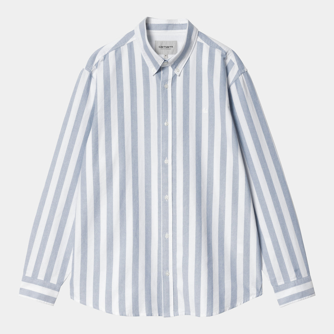 L/S Dillion Shirt Dillion Stripe, Bleach / White / ---