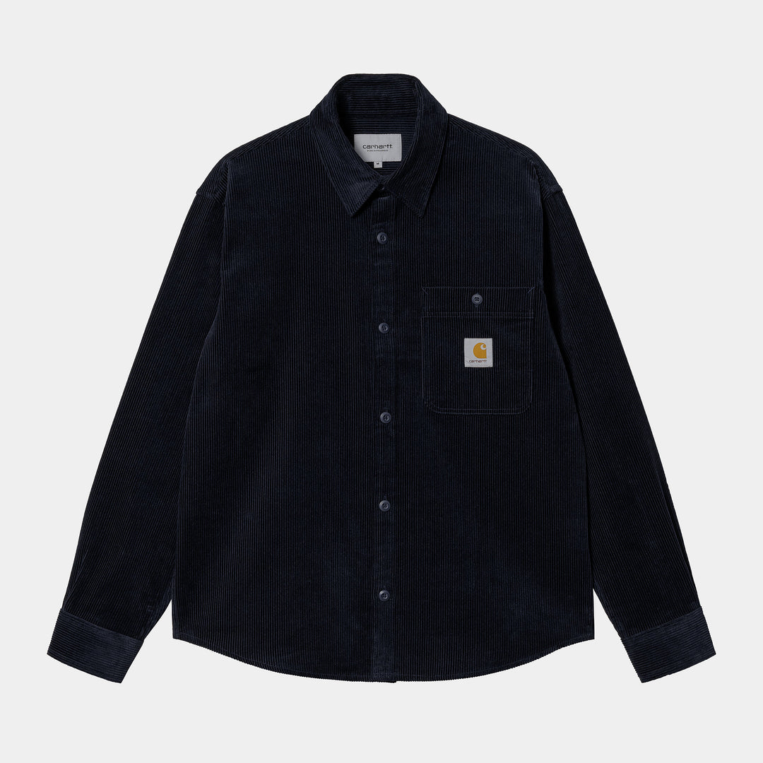 L/S Flint Shirt Dark Navy Rinsed