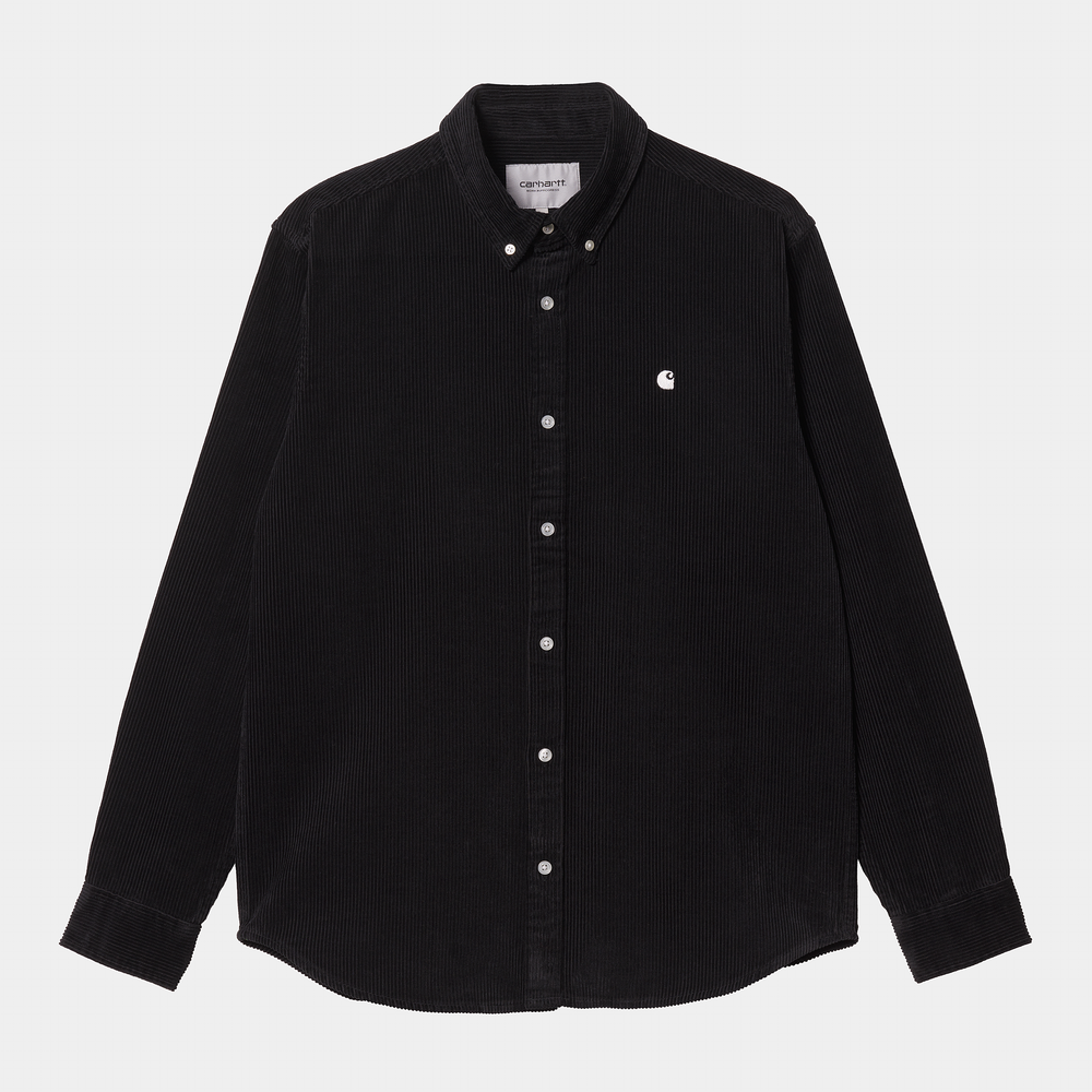 L/S Madison Cord Shirt Black / Wax - The Road 1380