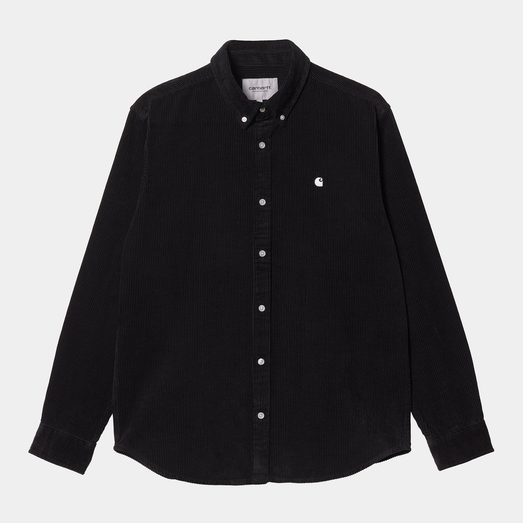 L/S Madison Cord Shirt Black / Wax